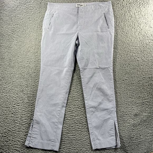 GUIDE BOAT COMPANY PANTS WOMENS 32 BLUE WHITE STRIPE FITS 34x28 MADE IN ITALY - Picture 1 of 10